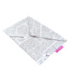 clutch envelope newspaper print design make-up bag
