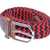 woven unisex belt red and black