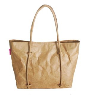 Brown Tyvek Cord Tote Bag