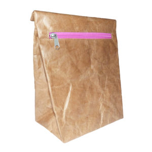 Lunch bag pink zip