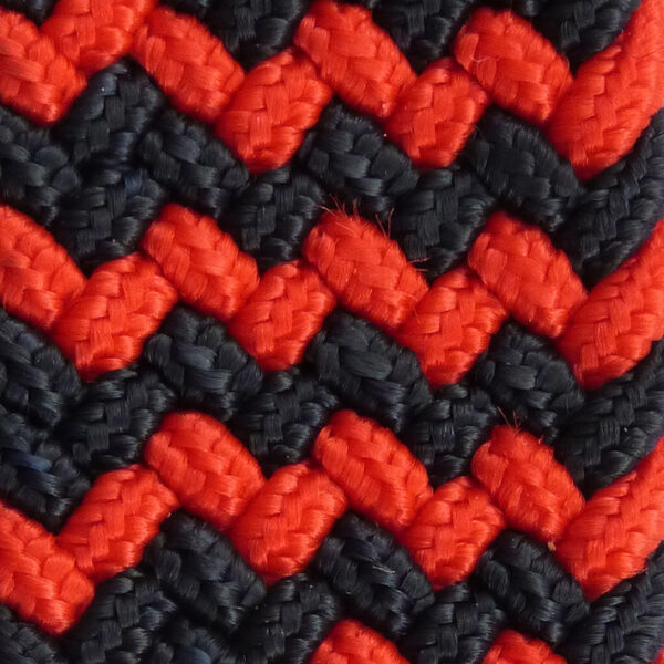 Unisex woven belt black & red