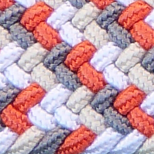 woven belt white grey orange detail