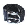 woven elasticated belt black