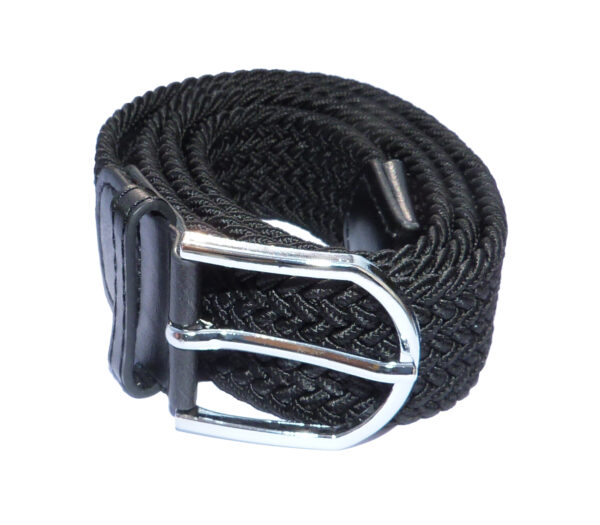 woven elasticated belt black