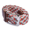 woven belt white grey & orange