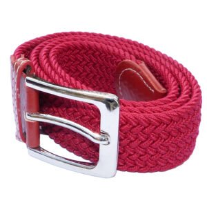 woven belt stretch unisex red