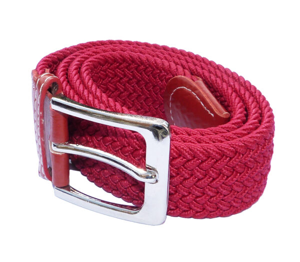 woven belt stretch unisex red