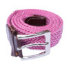woven belt stretch unisex pink